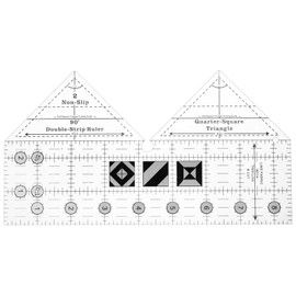 HARFINGTON 90 Degree Double Strip Quilting Template Ruler for Sewing, 10 Inch