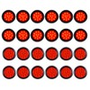Pack (24X) RED 4" Inch Round 12 LED Stop Brake