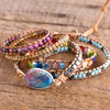 YGLINE Natural Stone Wrap Bracelets for Women Healing Crystal Beaded