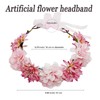 Yheahin Adjustable Flower Crown Floral Headpiece for Women Handmade Floral