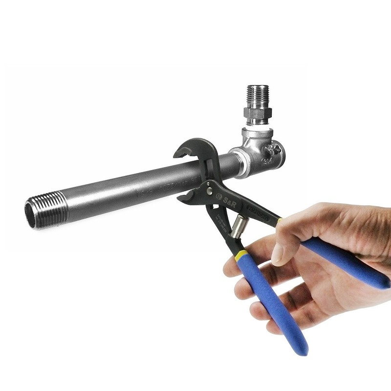 S&R Automatic Waterpump Pliers 240 x 35 mm, CR-V, Double-Coated