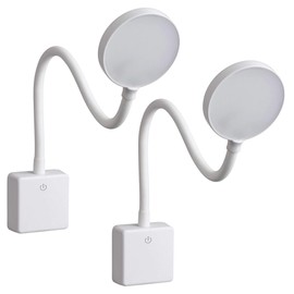 SEBSON LED Socket Lamp Dimmable White - Set of 2 - Light for Socket 4 W, Plug Light Flexible Neutral White 4000 K, Reading Lamp, Night Light