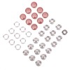 100 Set Snap Button Colorful Brass Prong Press Stud Sewing