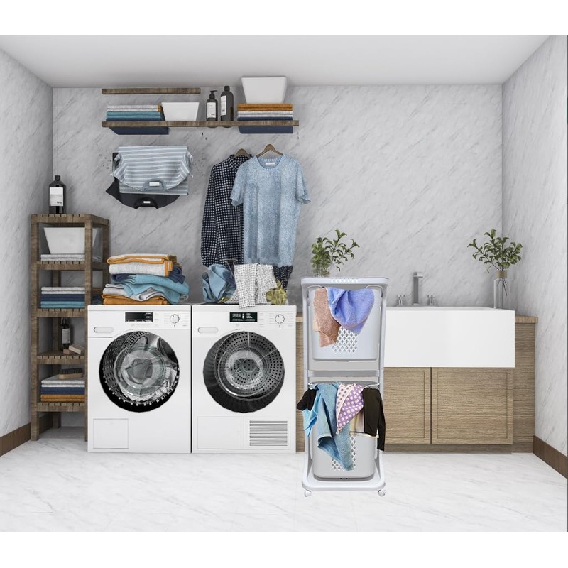 Bretoes Laundry Basket Bathroom Multi-layer Clothes Storage Basket Household, Simple