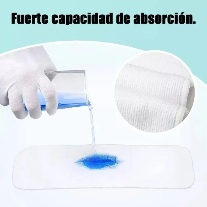 10 Insertos De Fibra De Bambú 4 Capas Ultra Absorbentes