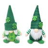 2Pcs Faceless Gnome Plush Doll St. Patrick's Day Green Clover