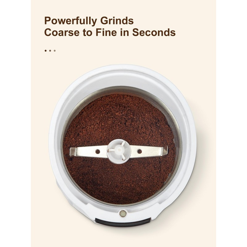 Coffee Grinder, Electric Coffee Grinder with 3.5Oz Large capacity, One-Touch