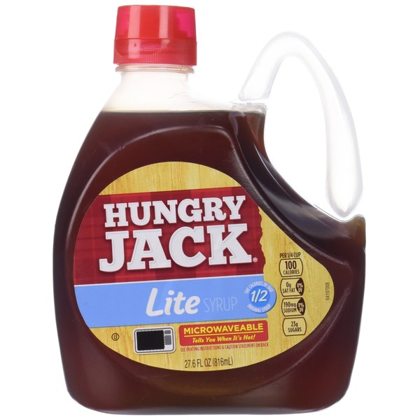 Hungry Jack Microwaveable Bottle Lite Pancake Syrup , regular, 27.6 Ounce