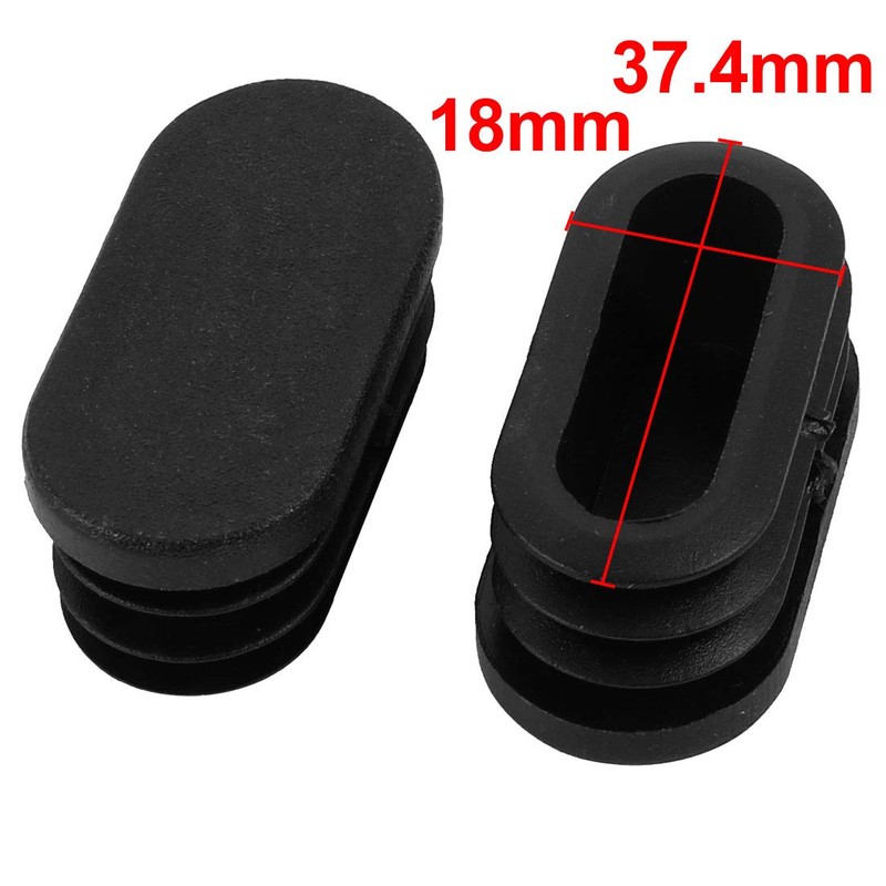 uxcell 40mmx20mm Plastic Non Slip Oval Chair Table Leg Protectors
