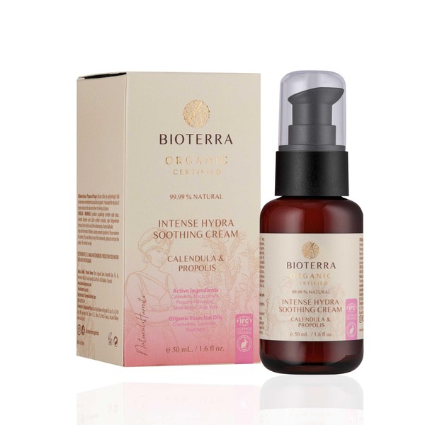 Bioterra Organic Intense Hydra Soothing Cream, with Calendula and Propolis,