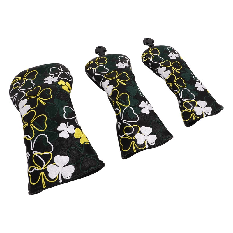 3PCS Golf Head Cover for Fairway Woods Driver Hybrids PU
