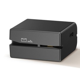 Electric Letter Opener - Battery Operated Envelope Opener for Quick Mail Opening, Safe & Portable Mail Opener Tool for Office, Home, Daily Mail, Efficient Mail Opener (Black)