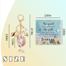 Seashell Beach Handbag Charms for Purses Sea Shell Bag Accessories for Men Women Ocean Lovers Anniversary Memorial Gift Keychain for Car Keys Best Friend Sea Memories Gifts for Beach Lovers Gift Ideas