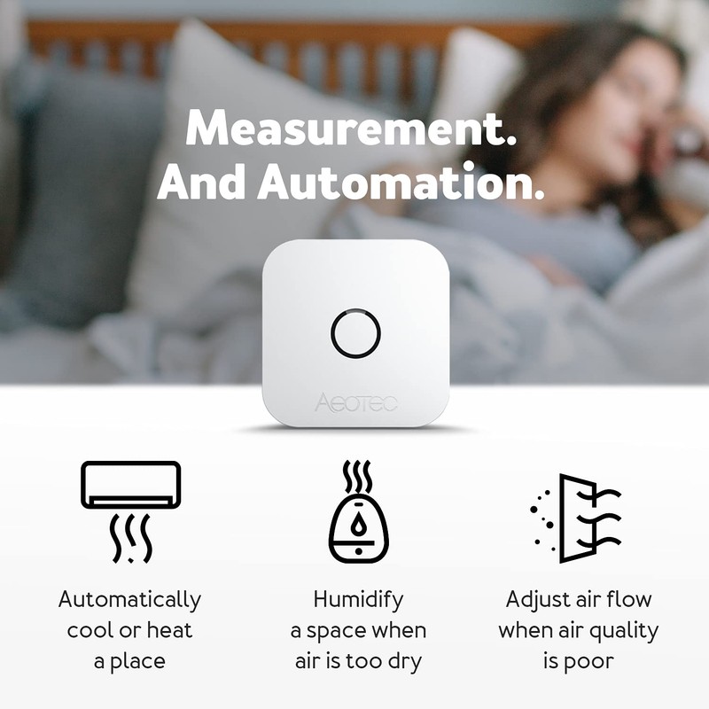 Aeotec aërQ Temperature, Humidity, Dew Point Sensor - Wireless, Battery