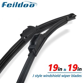 Feildoo 19"&19" Windshield Wiper Blades Fit For Mazda Car Front Window 2 Pack