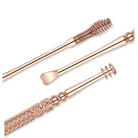 Healeved 6pcs Ear Scoop Set Stainless Steel Wax Remover Tools for Safe Ear Wax Removal Easy to Use for Home Medical Clinics