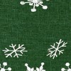 Simhomsen Embroidered Green Snowflakes Table Runner for Christmas Holidays (14×69
