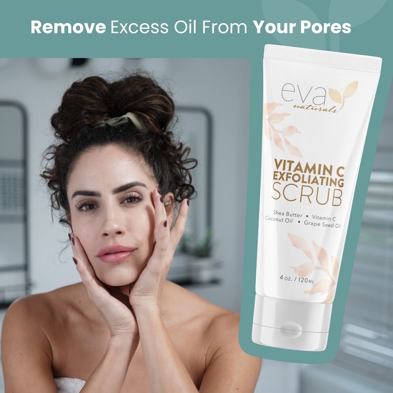 Eva Naturals Vitamin C Exfoliating Scrub - Cleanse and Clear