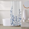 Extra Long Shower Curtains 72 x 78 Inch, Blue Fabric