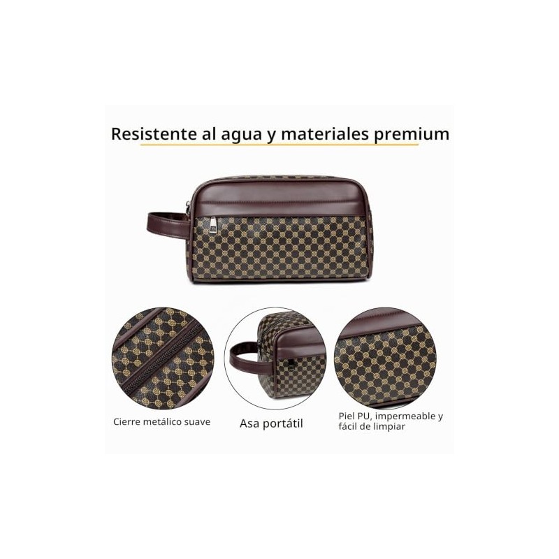 Neceser de Viaje con Manija, Bolsa de Aseo Impermeable Gran