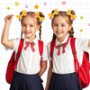 JANYUN 4 Pcs Pencil Hair Bows Clips, Back to School