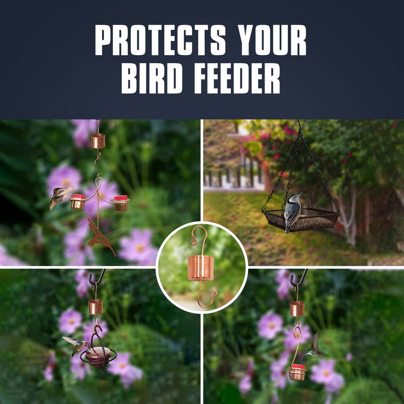 Pure Copper Handcrafted Hanging Hummingbird Feeder Outdoor Decor for Garden