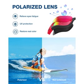 ZIONOR Kids Swim Goggles, G1MINI Polarized Swimming Goggles Comfort for Age 6-14