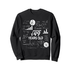 7th Birthday Square Root of 49 Vintage 7 Years Old Birthday Sweatshirt