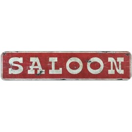 Retro Metal Saloon Bar Sign - Vintage Home Cave Garage Wall Decoration 4 x 16 inch