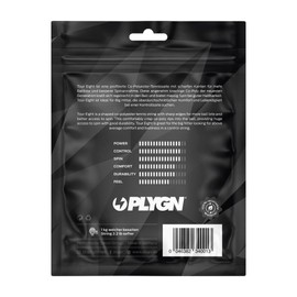 PLYGN Tennis String Tour Eight Spin & Offensive 1.30 mm 12 m Co Polyester Octagonal Black