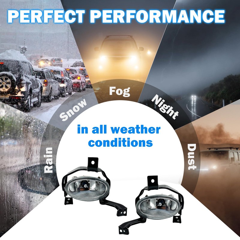 Fog Lights Compatible With Honda Crv Cr-v 2010 2011 Fog