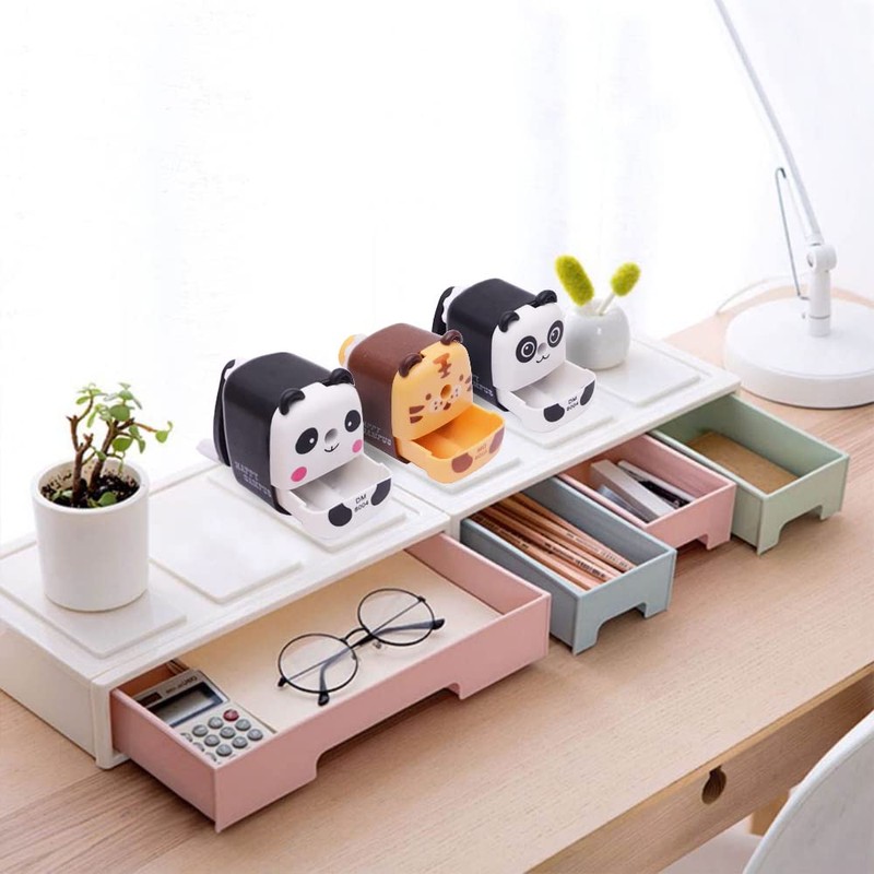Pencil Sharpener Cute Metal Desktop Pencil Sharpener with Handle, Cartoon