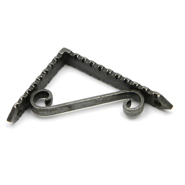 Pair of Tiny Shelf Brackets Simple Scroll Antique Cast -