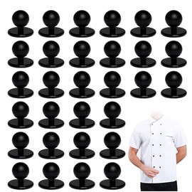 KOMUNJ Yutou Pack of 30 Ball Buttons for Chef's Jackets Standard Ball Buckle Buttons Cooking Jacket Motif Buttons Set Chef Buttons Jacket Kitchen Cooking Button Professional Cooking Buttons with 11 mm