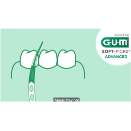 Gum Soft-Picks Advanced Mint, Dental Care Floss, Tooth Picks, 180 Picks