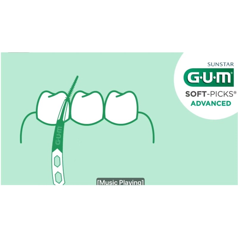 Gum Soft-Picks Advanced Mint, Dental Care Floss, Tooth Picks, 180