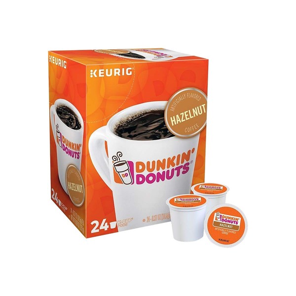 Dunkin' Donuts 2518071 Hazelnut Coffee K-Cup Pods Medium Roast 24/Box (400848)