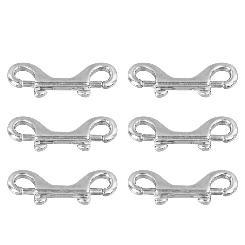 6Pcs Double End Snap Hook Stainless Steel Multifunctional Double Ended