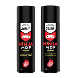 SELSIL CA Glue Activator Spray (2 x 13.50 fl oz) - Cyanoacrylate Glue Activator, Professional Fast Clear Adhesive Accelerators for Woodworking, Metal, Plastic, Indoor & Outdoor (2 Pack)