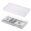 Hipiwe 2 Pack Plastic Cash Box Clear Currency Tray Rectangular