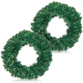 Wreaths for Front Door, Christmas Wreath (14 in, 2 Pack)