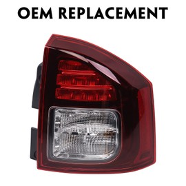 Huray Right Tail Light Fit for Jeep Compass 2014-2017 Taillight Passenger Side RH Tail lamp Brake Lamp Assembly Replacement Accessory