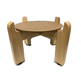 AquaNation Counter Wood Stand 7.5", Drinking Water Crock Stand Natural Color, Perfect for Pots, Plants, 3 or 5 Gallon Water Jug Bottle Crock Dispenser