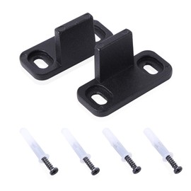 Homode Barn Door Floor Guide, Matte Black Metal Floor Mounted Bottom Guide Hardware Adjustable for Sliding Doors (2 Pack)