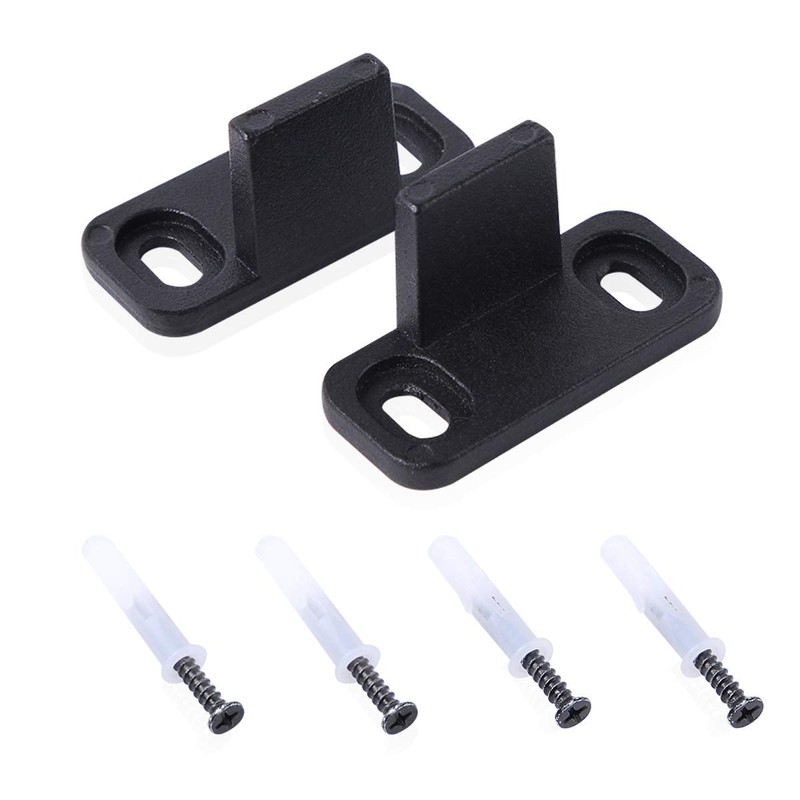 Homode Barn Door Floor Guide, Matte Black Metal Floor Mounted