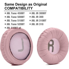 Yizhet Replacement Ear Pads Compatible with JBL T500BT T450BT TUNE510BT TUNE520BT, JBL JR300BT 310BT Headphones with Memory Foam (PU Pink)
