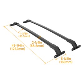 Kojem Roof Rack Cross Bar Compatible with 2018-2024 Ford Expedition/Lincoln Navigator Replacement for JL1Z-7855100-AB Crossbars Rail Luggage Cargo Carrier for Snowboard Canoe Kayak Bike 2PCS