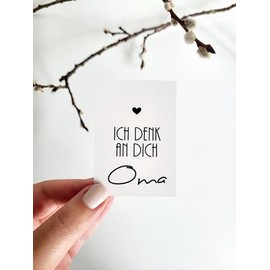 5 Aufkleber f√ºr Grabkerze "Ich denk an dich Oma" Grabschmuckzubeh√∂r Gro√üeltern Grablicht Oma, Friedhofskerze, Grabdeko Muttertag, tod, Trauer