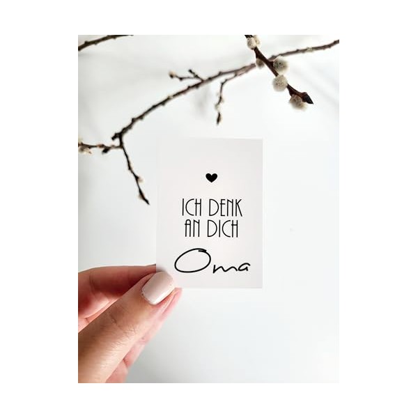 5 Aufkleber f√ºr Grabkerze "Ich denk an dich Oma" Grabschmuckzubeh√∂r
