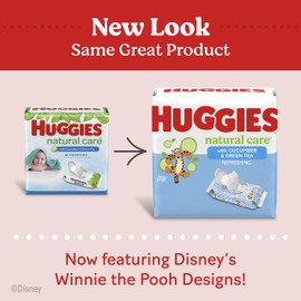 Baby Wipes, Huggies Natural Care Refreshing Baby Diaper Wipes, Hypoallergenic, Scented, 1 Flip-Top Pack (56 Wipes Total)